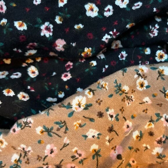 Ali specials brown black floral 9-12M set of two long sleeved one piece tops - Picture 5 of 9